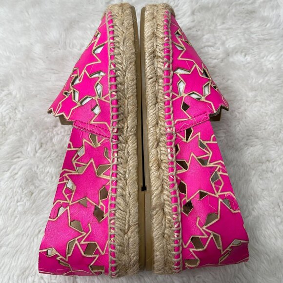 Stella McCartney Kid's Pink Perforated Star Espadrilles Slip On Shoes Size 32 - Picture 4 of 9